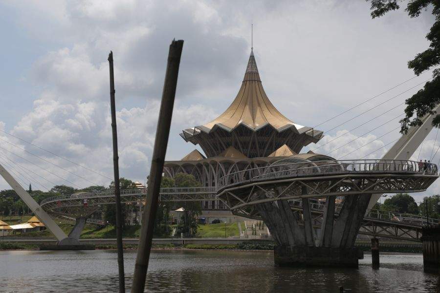 Pavillon am Flussufer Kuchings