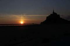 Sonnenuntergang bei Mont-Saint-Michel