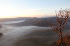 Blick auf den Bromo und die Landschaft