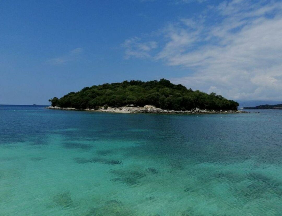 Blick auf die Ksamil-Inseln